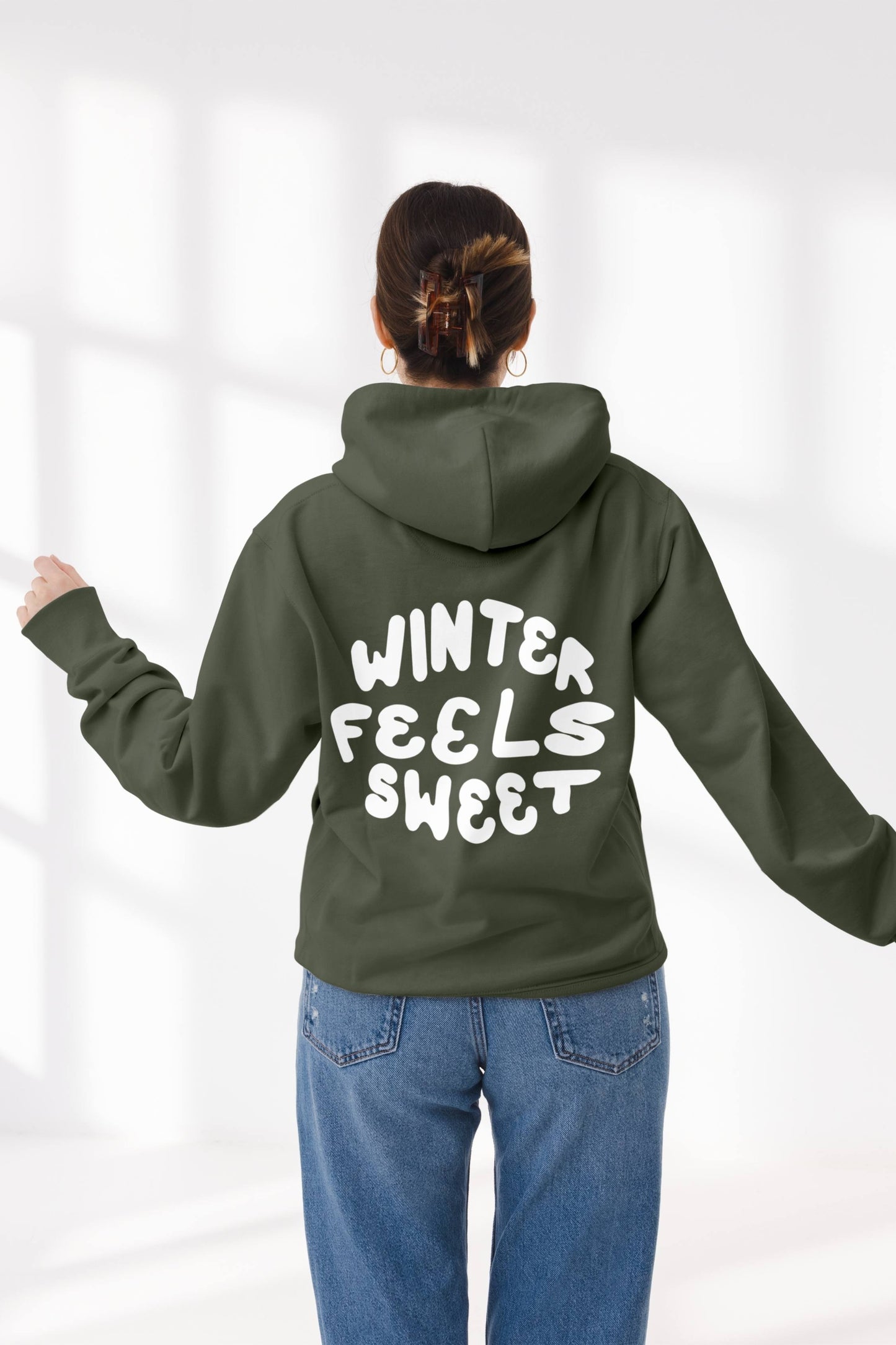 Winter Feels Sweet Oversized Hoodie